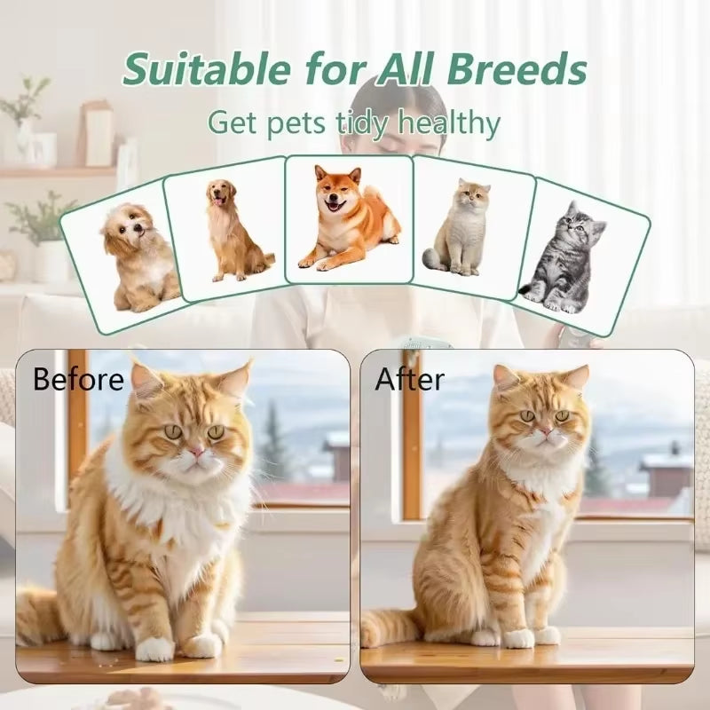 Pet Spray Hair Comb Professional Electric Hair Straightener Comb Brush for Cat Pet Massage Comb Steam Brush for Hair Care