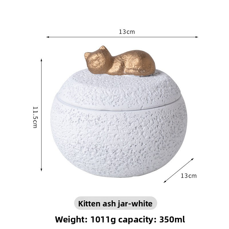 Sleeping Pet Cremation Urn — Handcrafted Memorial for Cats & Dogs