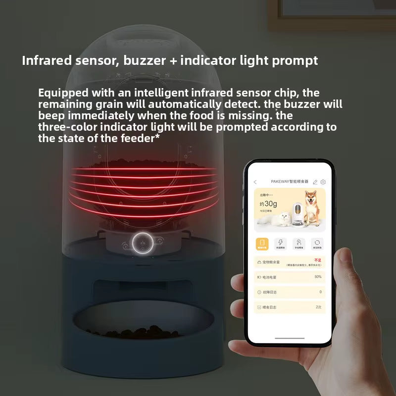 Factory Wholesale Timed and Quantitative Automatic Pet Feeder Remote Control Automatic Bowl Feeder for Cats and Dogs