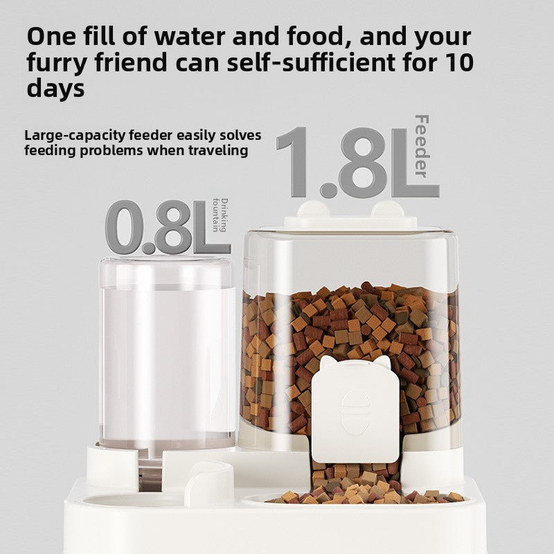 带饮水器的宠物自动喂食碗