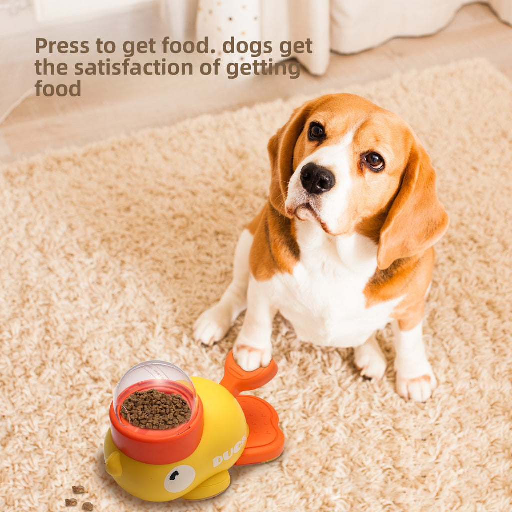 Interactive Treat-Dispensing Pet Feeder — Press & Reward Puzzle Toy for Cats & Dogs