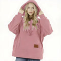 Winter Flannel Cute Animal Pattern Pet Clothes Carrier Hoodie for Small Dogs & Cats Hands-Free Unisex Pouch Sweatshirt
