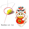 Self-Adhesive Cat Scratcher with Random Hanging Cat Toy Wall Mounted Felt Cat Scratch Mat Cats Scratcher Pad Carpet Cat Supply