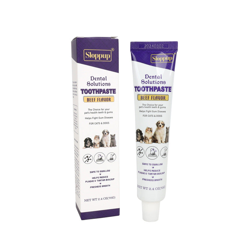 牛肉味宠物牙膏 — 猫狗牙齿护理