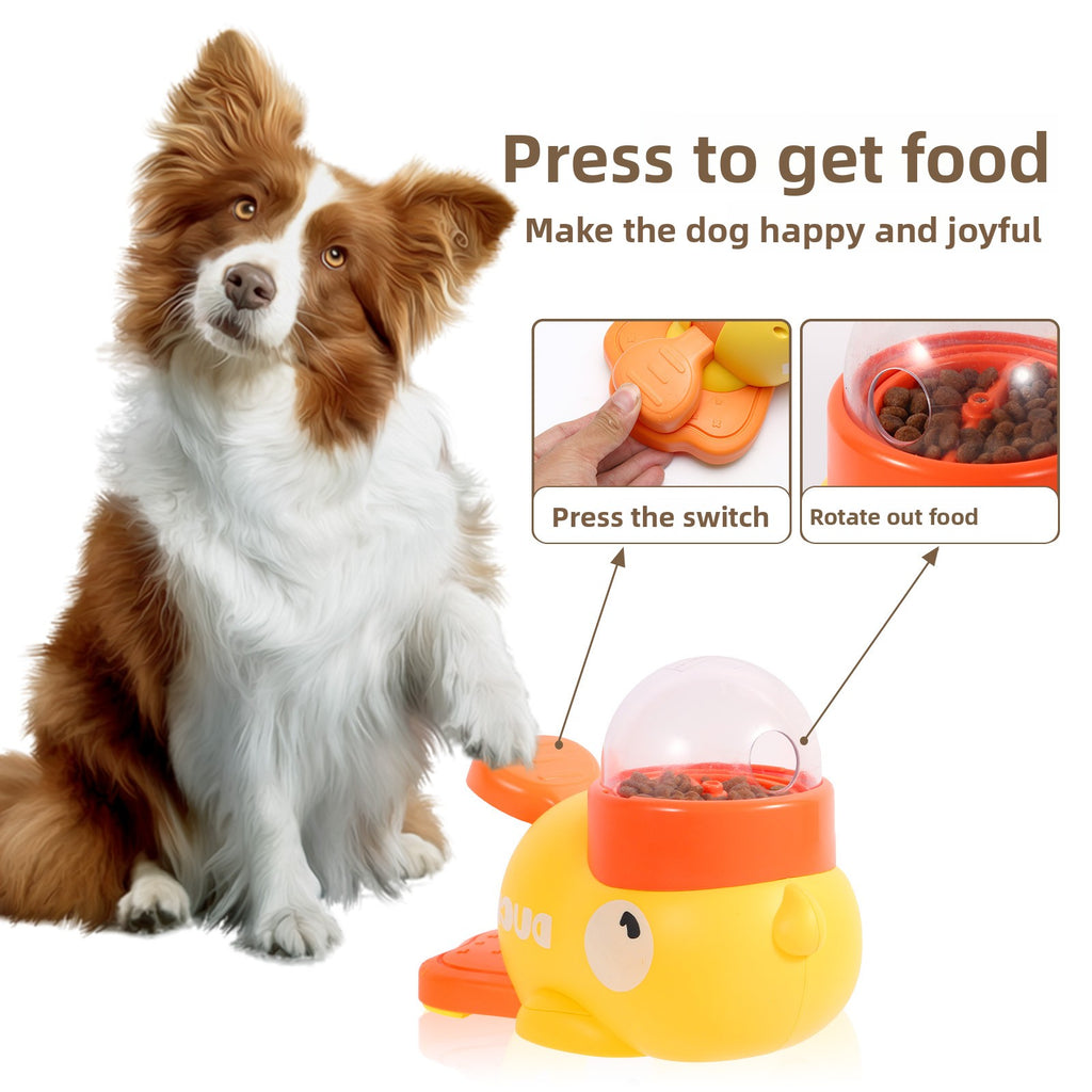 Interactive Treat-Dispensing Pet Feeder — Press & Reward Puzzle Toy for Cats & Dogs
