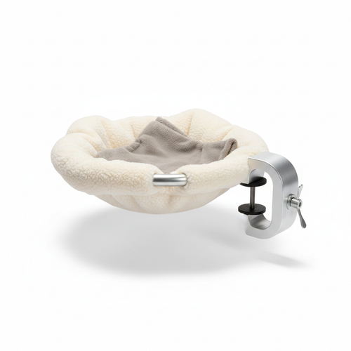 Desk Cat Hammock Bed for Office Table with Adjustable Clamp